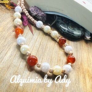 Alquimia Pearl and Amber Necklace